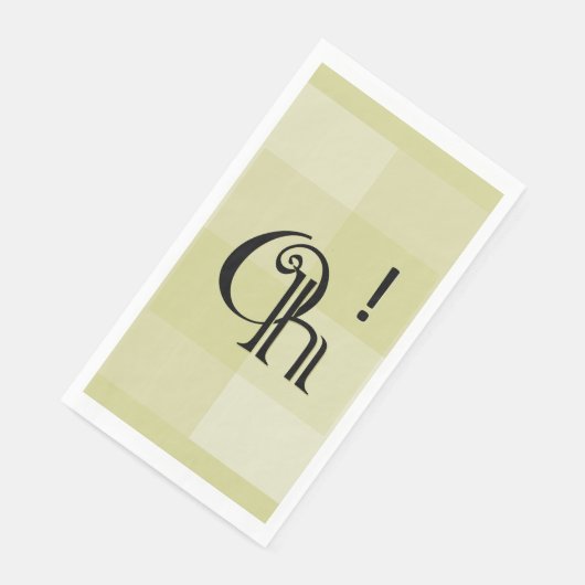 Serviette En Papier Personnalisable Oh ! Amusant, Typographie moderne (Coin)