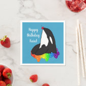 Serviette En Papier Personnalisable Orca Killer Whale Anniversaire (En situation)