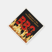 Serviette En Papier (personnalisable) serviettes barbecue en feu (Coin)