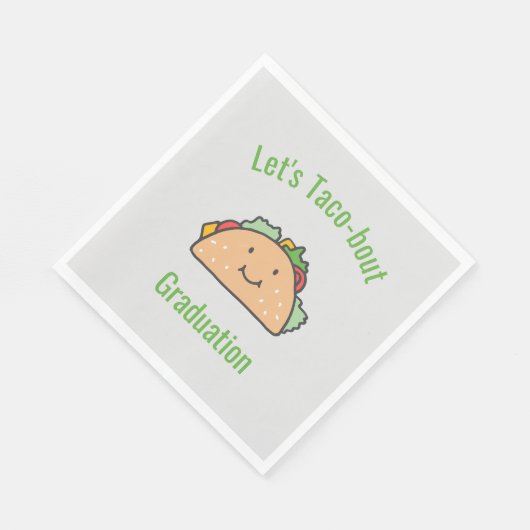 Serviette En Papier Personnalisable Taco-bout Graduation Taco (Coin)