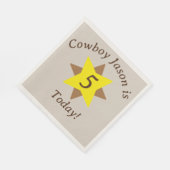 Serviette En Papier Personnalisable thème Cowboy (Coin)