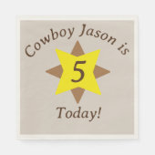 Serviette En Papier Personnalisable thème Cowboy (Devant)