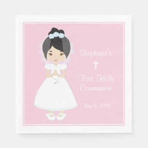 Serviette En Papier Personnalisation de la Sainte communion des filles