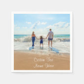 Serviette En Papier Personnalisation de vos serviettes photo avec text (Devant)