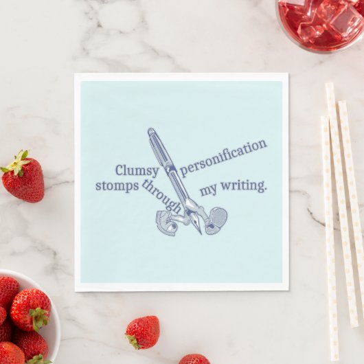 Serviette En Papier Personnalisation Drôle Ecriture Créative (En situation)