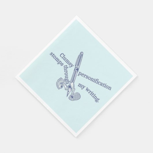 Serviette En Papier Personnalisation Drôle Ecriture Créative (Coin)