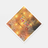 Serviette En Papier Personnalisation modèle, Noël d'or (Coin)