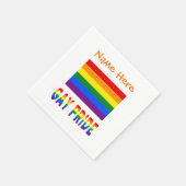Serviette En Papier Personnalisation orange gay pride et drapeau arc-e (Coin)