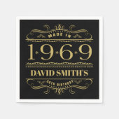 Serviette En Papier Personnalisé 1969 50e anniversaire (Devant)