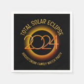 Serviette En Papier Personnalisé 2024 TOTAL SOLAR ECLIPSE Papier (Devant)