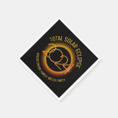 Serviette En Papier Personnalisé 2024 TOTAL SOLAR ECLIPSE Papier (Coin)