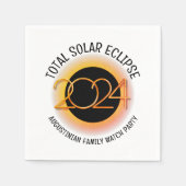 Serviette En Papier Personnalisé 2024 TOTAL SOLAR ECLIPSE Papier (Devant)