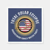 Serviette En Papier Personnalisé 2024 TOTAL SOLAR ECLIPSE USA Papier (Devant)