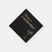 Serviette En Papier Personnalisé 30e anniversaire Martini Napkin Faux (Coin)