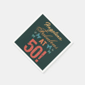 Serviette En Papier Personnalisé 50e anniversaire Fabuleux (Coin)