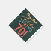 Serviette En Papier Personnalisé 70e anniversaire Fabuleux (Coin)