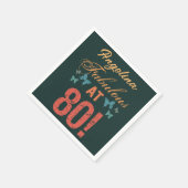 Serviette En Papier Personnalisé 80e anniversaire Fabuleux (Coin)