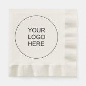 Serviette En Papier Personnalisé Ajouter Entreprise Logo Texte Ecru Co (Devant)