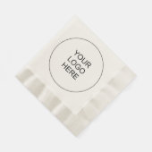 Serviette En Papier Personnalisé Ajouter Entreprise Logo Texte Ecru Co (Coin)