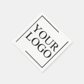 Serviette En Papier Personnalisé Ajouter Logo Moderne Élégant Simple (Coin)