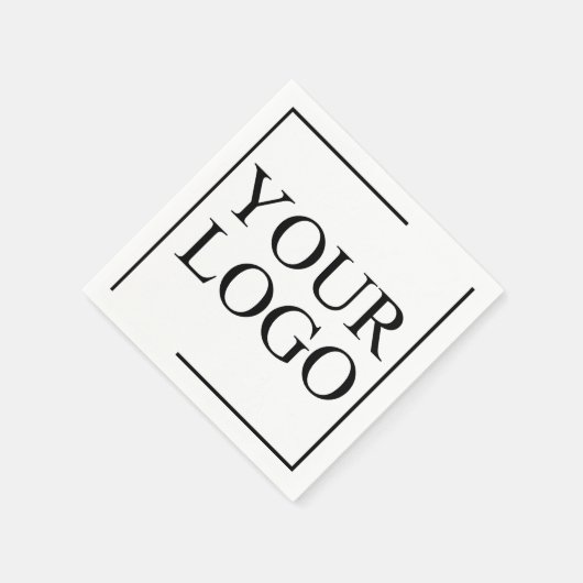Serviette En Papier Personnalisé Ajouter Logo Moderne Élégant Simple (Coin)