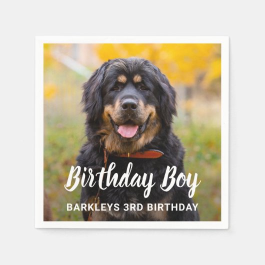 Serviette En Papier Personnalisé Animal Photo Chien Chien Chien Chien (Devant)