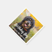 Serviette En Papier Personnalisé Animal Photo Chien Chien Chien Chien  (Coin)