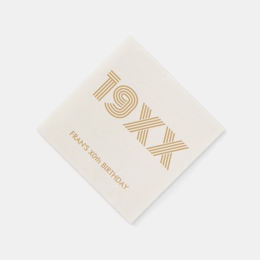 Serviette En Papier Personnalisé Année or Anniversaire serviettes pers (Coin)