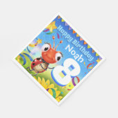 Serviette En Papier Personnalisé Anniversaire Garçon de papier de fête (Coin)