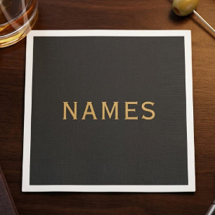 Serviette En Papier Personnalisé avec le nom de famille ou le surnom