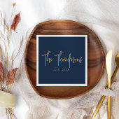 Serviette En Papier Personnalisé Avec Noms Élégant Script De Calligrap