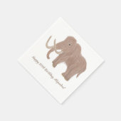 Serviette En Papier Personnalisé Brown Wooly Mammoth Party (Coin)