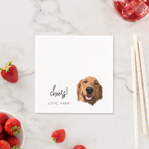 Serviette En Papier Personnalisé Chien Mariage Cocktail Napkins  Chefs