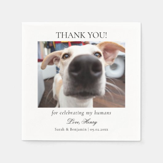 Serviette En Papier Personnalisé Cocktail photo pour animaux domestiqu (Devant)