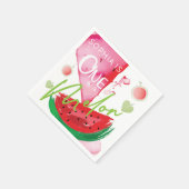 Serviette En Papier Personnalisé dans un Melon Anniversaire (Coin)