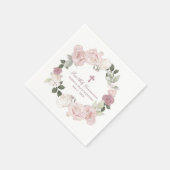 Serviette En Papier Personnalisé Editable Première Sainte Communion (Coin)