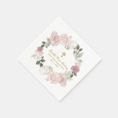 Serviette En Papier Personnalisé Editable Première Sainte Communion (Coin)