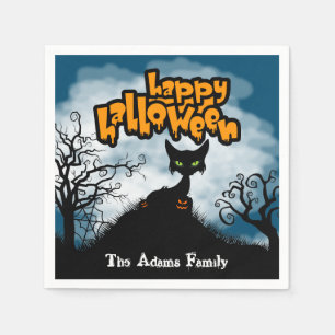 Serviette En Papier Personnalisé Éffrayant Happy Halloween Party