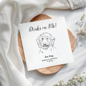 Serviette En Papier Personnalisé Elégant Goldendoodle Mariage chien