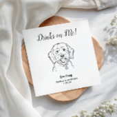 Serviette En Papier Personnalisé Elégant Goldendoodle Mariage chien