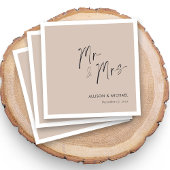 Serviette En Papier Personnalisé Élégant M & Mme Mariage Napkins