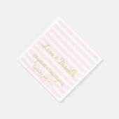 Serviette En Papier Personnalisé Élégant Mariage Roses Grilles Papier  (Coin)