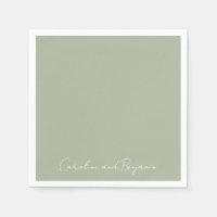 Personnalisé Élégant Minimaliste Mariage Vert Jade
