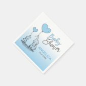 Serviette En Papier Personnalisé GARÇON Blue Elephant Maman & Baby sho (Coin)