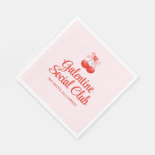 Serviette En Papier Personnalisé Happy Galentine's Day Party (Coin)
