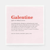 Serviette En Papier Personnalisé Happy Galentine's Day Party Napkins (Devant)