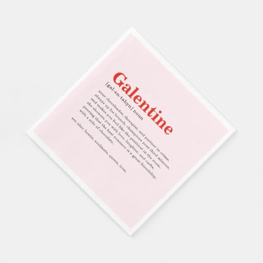 Serviette En Papier Personnalisé Happy Galentine's Day Party Napkins (Coin)