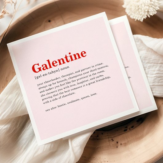 Serviette En Papier Personnalisé Happy Galentine's Day Party Napkins
