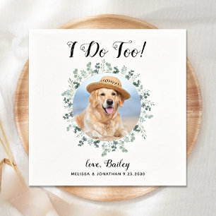 Serviette En Papier Personnalisé je fais trop Eucalyptus Pet Mariage p