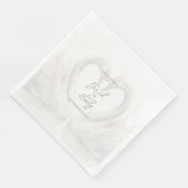Serviette En Papier Personnalisé mariage (Coin)